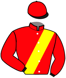 casaque portée par Thonnerieux R. jockey du cheval de course HUNE DE CONDE, information pmu ZETURF