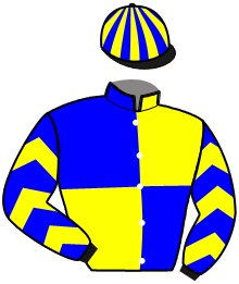 casaque portée par Chauve-laffay Q. jockey du cheval de course KALIF DE BUSSET, information pmu ZETURF