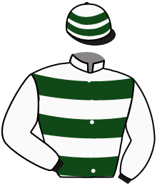 casaque portée par Pierre Dubourg jockey du cheval de course FLANKER, information pmu ZETURF casaque portée par Pierre Dubourg jockey du cheval de course FLANKER, information pmu ZETURF