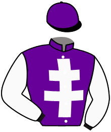 casaque portée par Grandin M. jockey du cheval de course IVORY SPRING, information pmu ZETURF