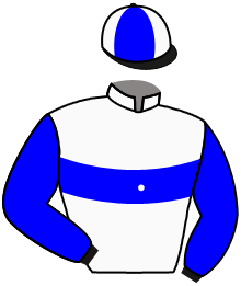 casaque portée par Madamet A. jockey du cheval de course GALILODGE, information pmu ZETURF