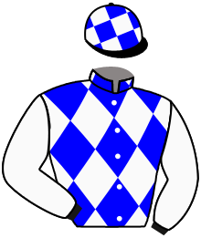 casaque portée par Crastus A. jockey du cheval de course LOUIS DE LA KLAUSS, information pmu ZETURF