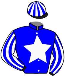 casaque portée par Le Clerc B. jockey du cheval de course GOLD FOR NIZZY, information pmu ZETURF