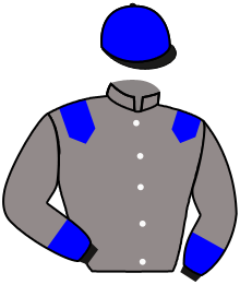 casaque portée par Santiago Mlle D. jockey du cheval de course ZOEY, information pmu ZETURF