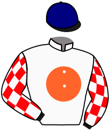 casaque portée par Bernard A. jockey du cheval de course BAILEYS SANS DOUTE, information pmu ZETURF