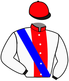 casaque portée par Sanchez Gar. jockey du cheval de course ALMANSUR, information pmu ZETURF casaque portée par Sanchez Gar. jockey du cheval de course ALMANSUR, information pmu ZETURF