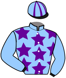 casaque portée par Verva M. jockey du cheval de course KAPRICE DE CHANJAC, information pmu ZETURF