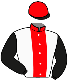 casaque portée par Thevenet X. jockey du cheval de course LADY BOVARY, information pmu ZETURF