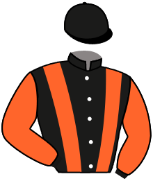casaque portée par Bureller E. jockey du cheval de course TEETON MILL, information pmu ZETURF