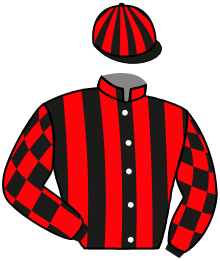 casaque portée par Velon Mlle M. jockey du cheval de course EL PROFESSOR CHOP, information pmu ZETURF casaque portée par Velon Mlle M. jockey du cheval de course EL PROFESSOR CHOP, information pmu ZETURF