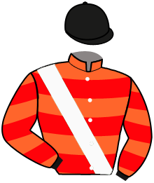 casaque portée par Poteaux Mr Tho. jockey du cheval de course FARAHINA, information pmu ZETURF