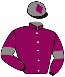 casaque portée par Roussel Leo jockey du cheval de course EAST GREY, information pmu ZETURF