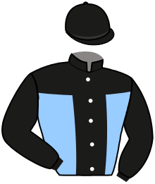 casaque portée par Mottier M. jockey du cheval de course EDIBEAR, information pmu ZETURF