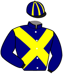 casaque portée par Mottier M. jockey du cheval de course LUNA DE MALAC, information pmu ZETURF