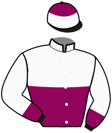 casaque portée par Ouvrie F. jockey du cheval de course FINLANDIA TOR, information pmu ZETURF