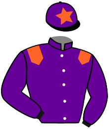 casaque portée par Zuliani A. jockey du cheval de course GALLOX, information pmu ZETURF
