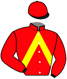 casaque portée par Planchard J. jockey du cheval de course LOUVIANA, information pmu ZETURF