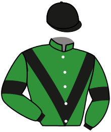 casaque portée par Flandrin B. jockey du cheval de course TENDRE NUIT, information pmu ZETURF