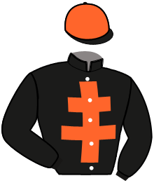 casaque portée par Briand Mme O. jockey du cheval de course JUPITER FRANCE, information pmu ZETURF