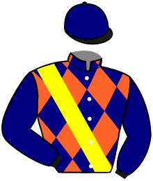casaque portée par Bails Mlle L. jockey du cheval de course GOT FROST, information pmu ZETURF