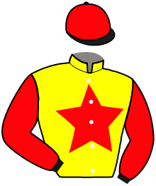 casaque portée par Calo T. jockey du cheval de course MALICE DELADOU, information pmu ZETURF