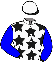 casaque portée par Vervloet N. jockey du cheval de course HONNEUR DE LA COTE, information pmu ZETURF