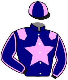 casaque portée par Guenet L. jockey du cheval de course JURA, information pmu ZETURF