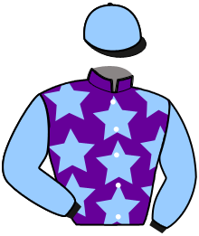 casaque portée par Chauve-laffay Ben. jockey du cheval de course INDIGODARCHE, information pmu ZETURF