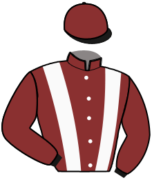 casaque portée par Lamy A. jockey du cheval de course GOLD MENCOURT, information pmu ZETURF