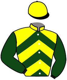 casaque portée par Michel Mlle Mic. jockey du cheval de course IGNOL, information pmu ZETURF