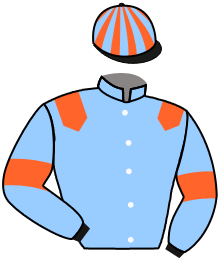 casaque portée par Madamet A. jockey du cheval de course HAPPY HOURS, information pmu ZETURF