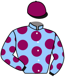 casaque portée par Marie Benj. jockey du cheval de course ABELARD F, information pmu ZETURF