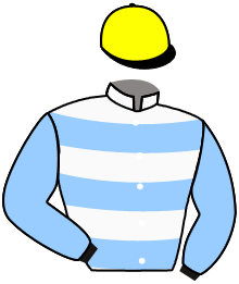 casaque portée par Guyon M. jockey du cheval de course LALA LIGHT, information pmu ZETURF