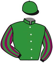 casaque portée par Lecoeuvre C. jockey du cheval de course KINEMATICA, information pmu ZETURF