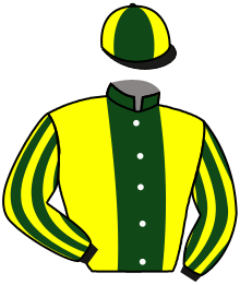 casaque portée par Pouchin A. jockey du cheval de course BAILEYS ILLUSION, information pmu ZETURF