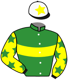casaque portée par Demuro C. jockey du cheval de course SASSICA, information pmu ZETURF