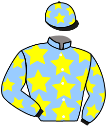 casaque portée par Favriaux Mal. jockey du cheval de course GOOD FEELIN, information pmu ZETURF