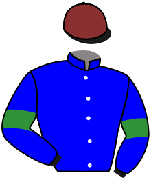 casaque portée par Bazire P. jockey du cheval de course DARK ZEL, information pmu ZETURF