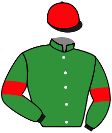 casaque portée par Grandin M. jockey du cheval de course BERG, information pmu ZETURF
