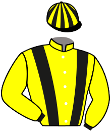 casaque portée par Grandin M. jockey du cheval de course COLBY CHOP, information pmu ZETURF