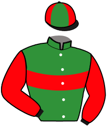 casaque portée par Clozier F. jockey du cheval de course JACOBIN DU GOUTIER, information pmu ZETURF