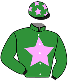 casaque portée par Charlot M. X. jockey du cheval de course KONQUISTADOR, information pmu ZETURF