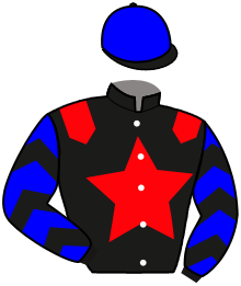casaque portée par Ouanella A. jockey du cheval de course LUSSABEAU, information pmu ZETURF