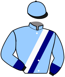 casaque portée par Barrier A. jockey du cheval de course GAYLORD AM, information pmu ZETURF