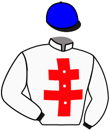 casaque portée par Santiago Mlle D. jockey du cheval de course MISS WOO WOO, information pmu ZETURF