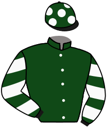 casaque portée par Blackmore Mlle R. jockey du cheval de course DEAD CERT, information pmu ZETURF