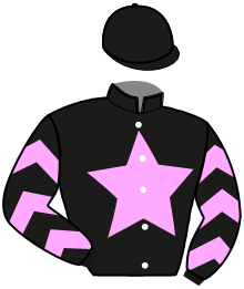 casaque portée par B. Thomas jockey du cheval de course LISTE ROUGE, information pmu ZETURF