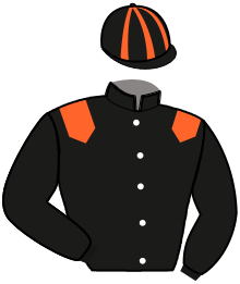 casaque portée par L. Lamaziere jockey du cheval de course KIEFFER KERGUILERM, information pmu ZETURF
