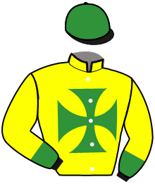 casaque portée par Ouvrie F. jockey du cheval de course LADY CYNTHIA, information pmu ZETURF