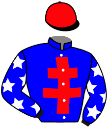 casaque portée par Beaurain T. jockey du cheval de course IRONIE DU LAC, information pmu ZETURF